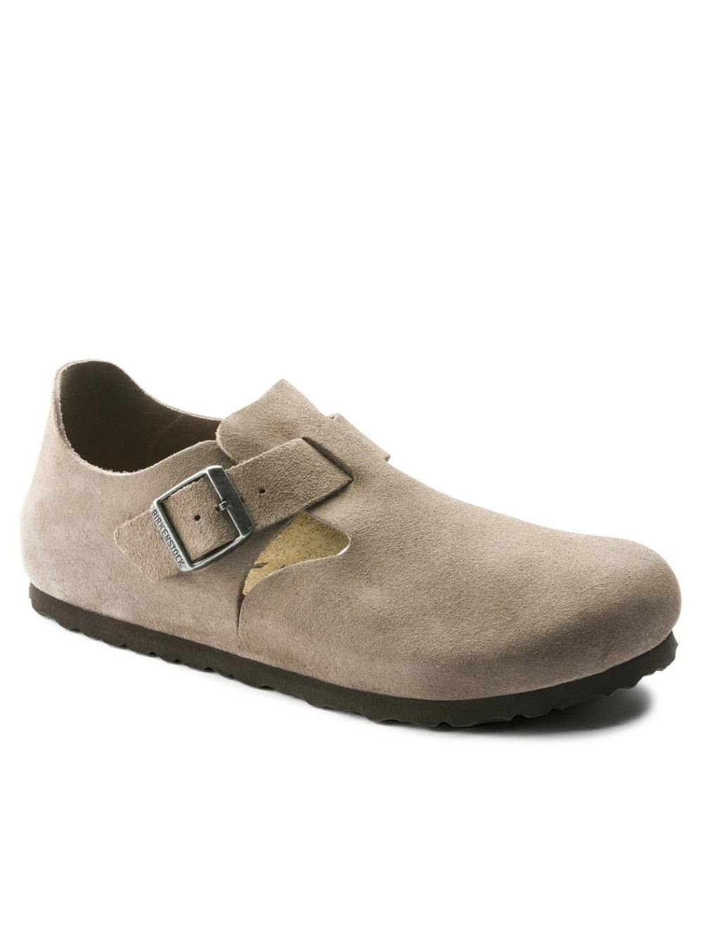 Birkenstock London Suede Leather Taupe Color Size 40
